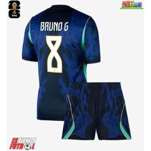 Brasil Bruno Guimaraes #8 Segunda Equipación Niños Mundial 2026 Manga Corta (+ Pantalones cortos)